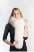 Natural White fox fur scarf